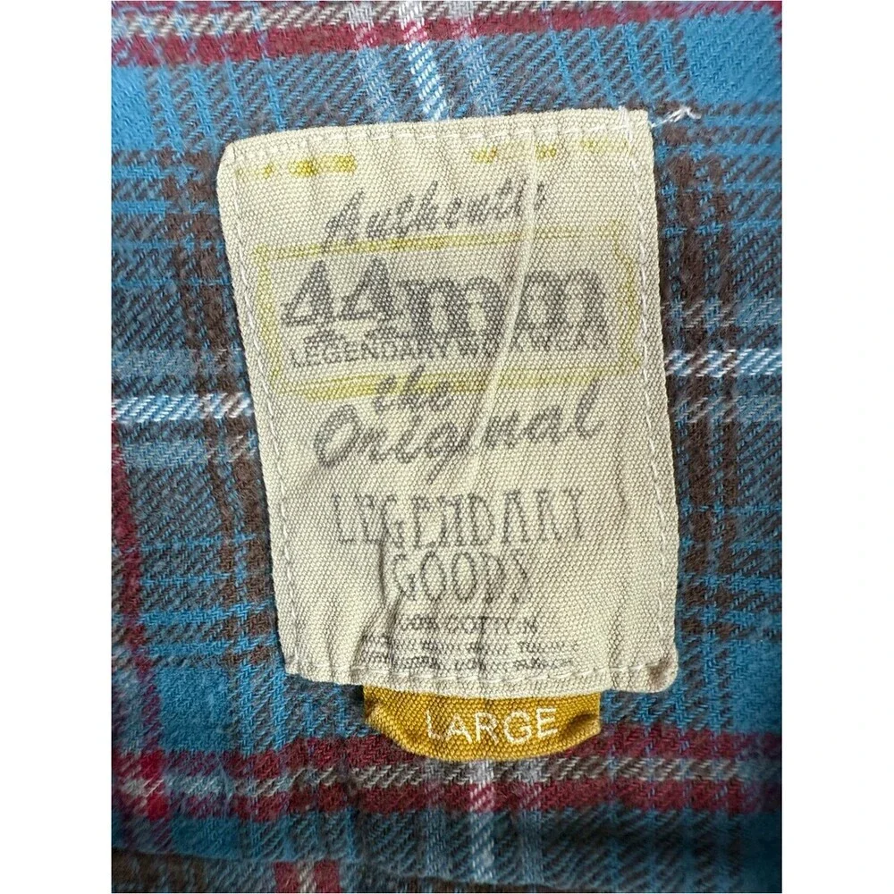 Shirt button up collared Mens Plaid Flannel Shirt - Brown & Blue red 44mm